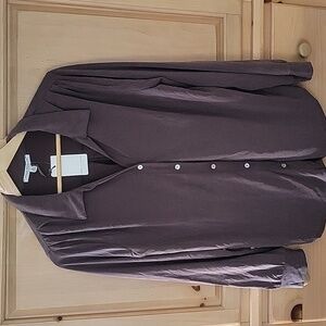 Soft Brown Casual Button-Down Shirt